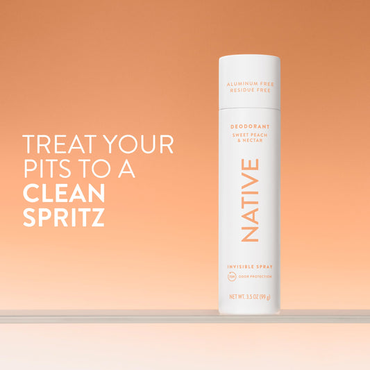 Applying Native Sweet Peach and Nectar aroma on underarms for fragrance boost
