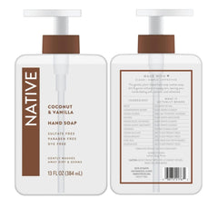 13 oz Native hand soap bottle with pump for long-lasting use at home