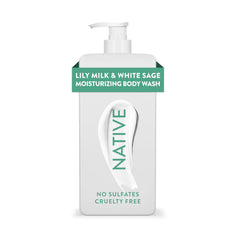 Native Moisturizing Body Wash bottle poured for hydration