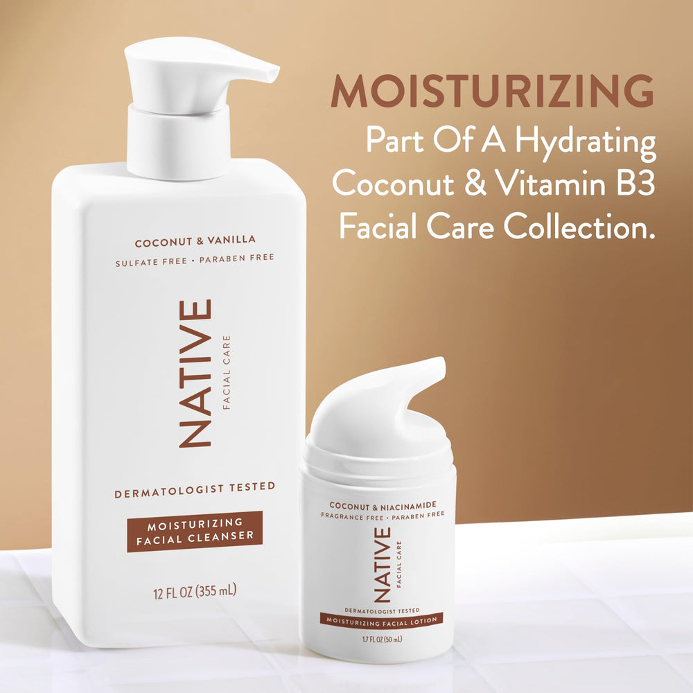 Native Moisturizing Daily Facial Moisturizer packaging on display reinforces quality you can trust