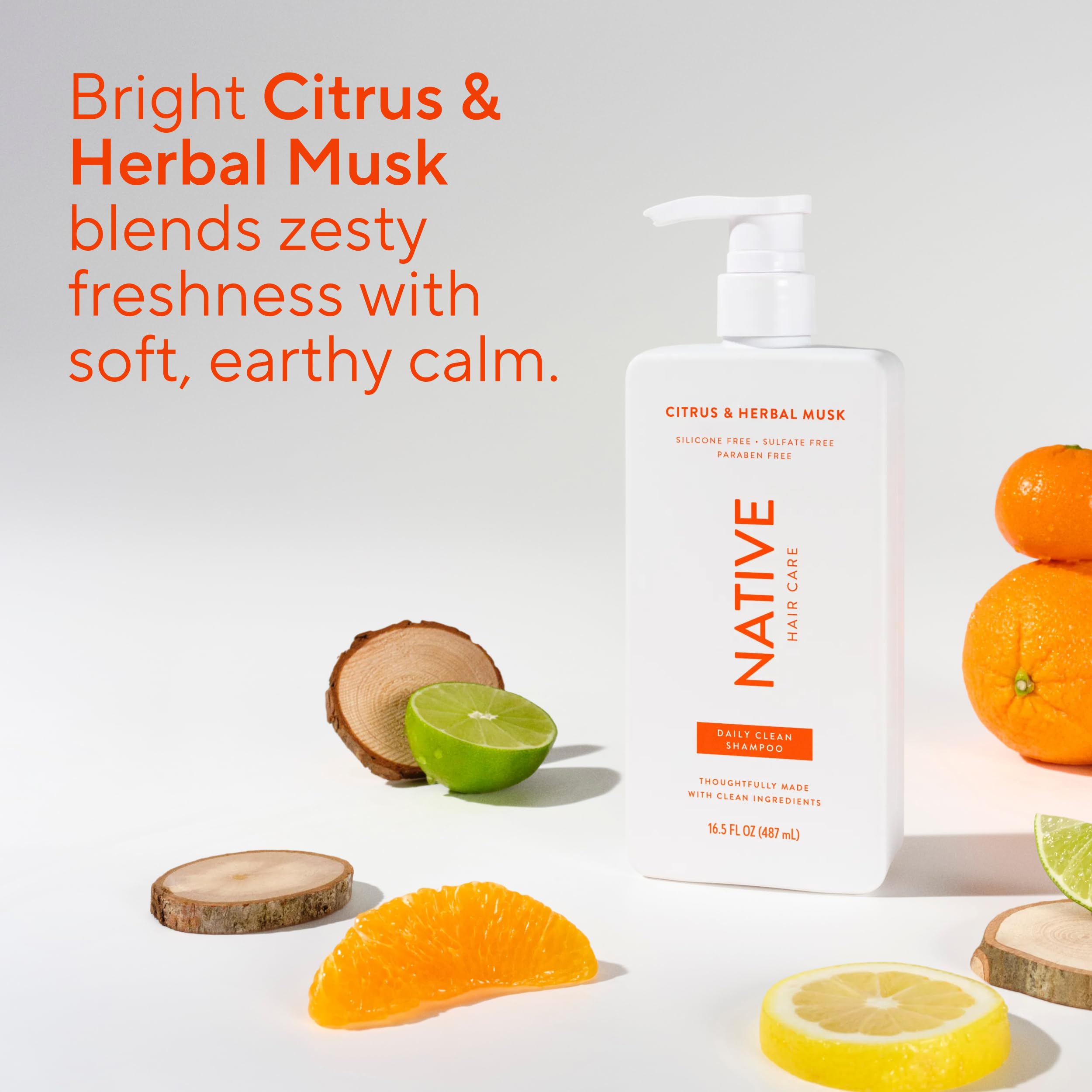 Native natural ingredients icon set emphasizes gentle daily care.