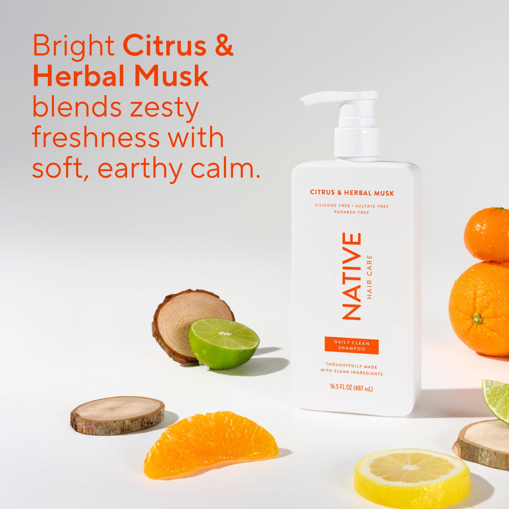 Native natural ingredients icon set emphasizes gentle daily care.