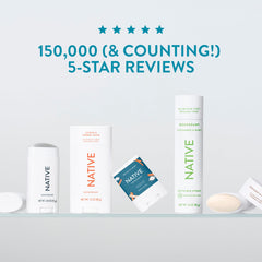 Native Ocean & Timber deodorant dry-application; non-greasy feel right after swipes.