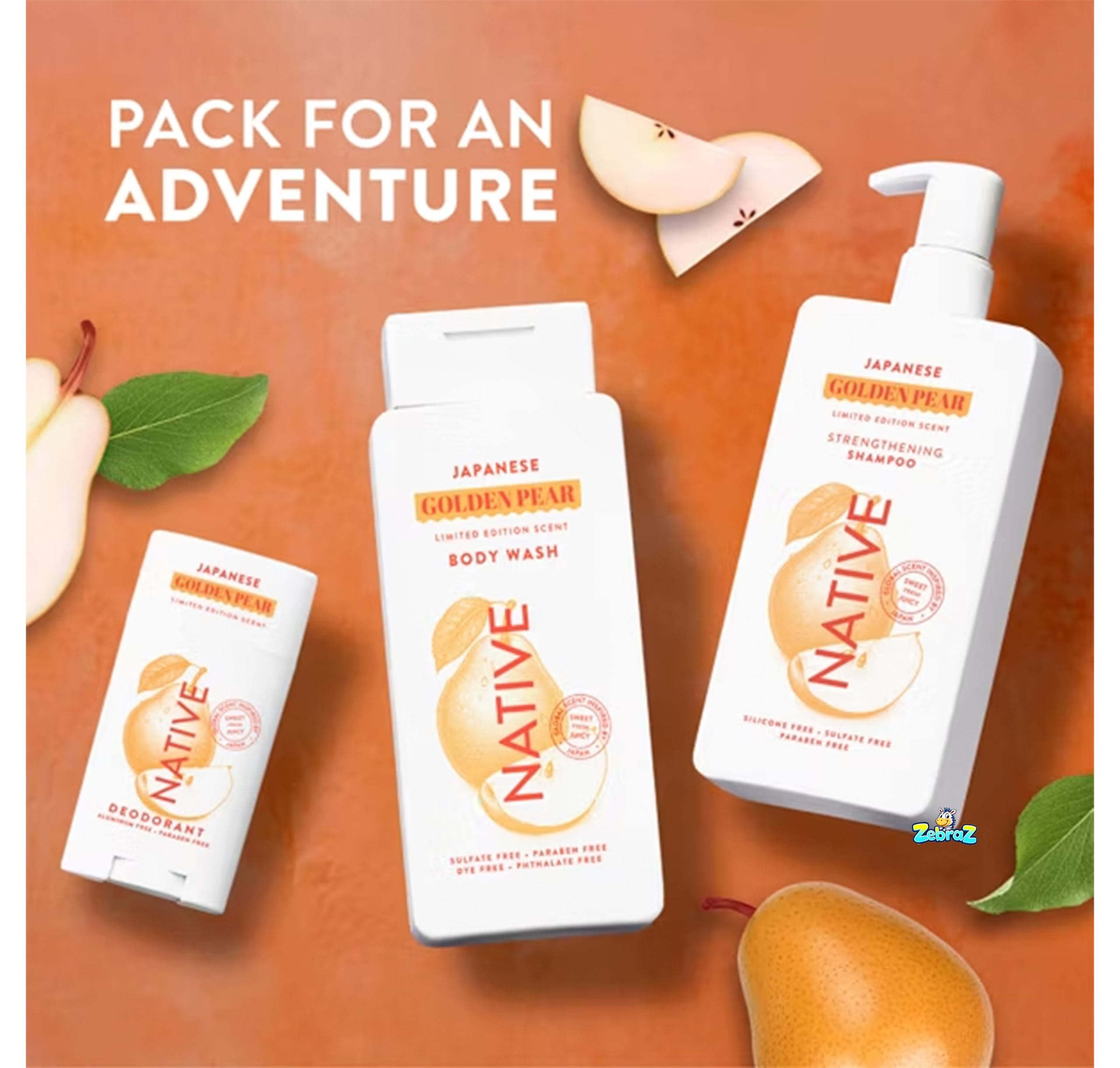 Native Passport sulfate-free formula highlights a clean, gentle cleanse with 10 ingredients.