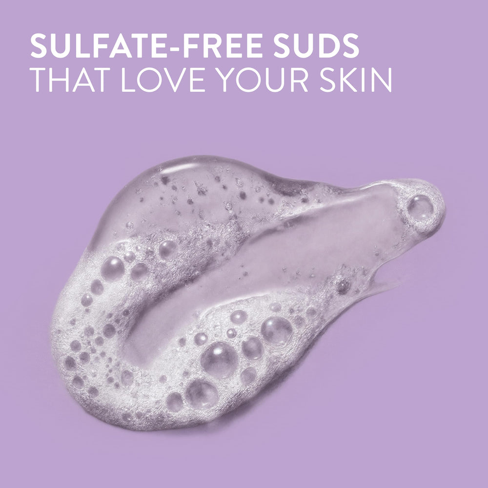Native sulfate-free body wash floral scent closeup; lilac and citrus notes