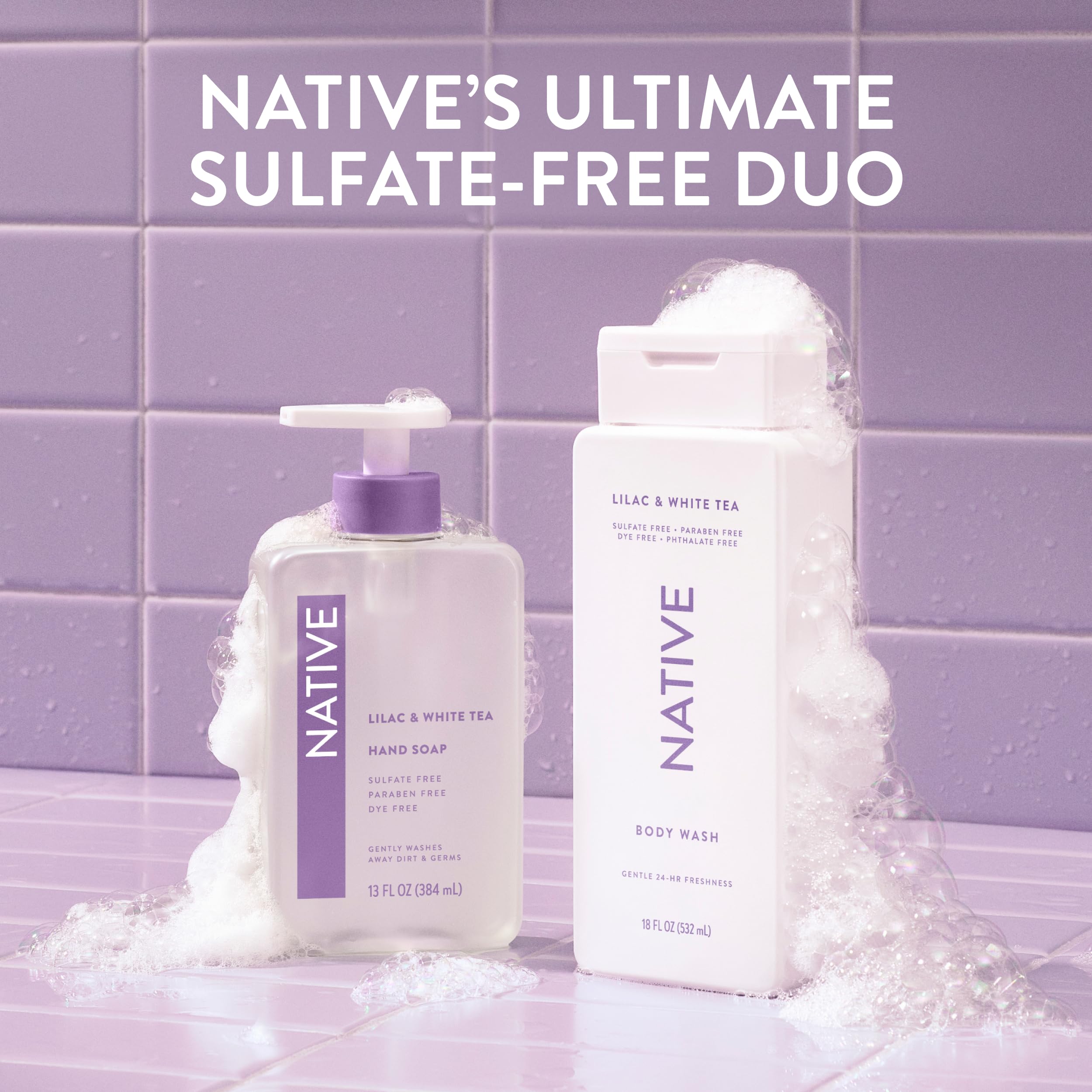 Native sulfate-free body wash gentle cleansing; suitable for all skin types