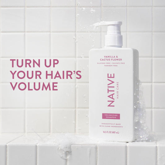 Native Vanilla & Cactus Flower 2-in-1 conditioner bottle for smooth, hydrated strands.