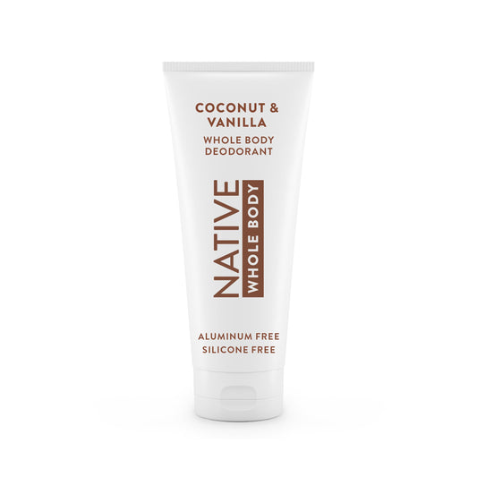 Native Whole Body Deodorant Cream jar with creamy texture and 72-hour protection