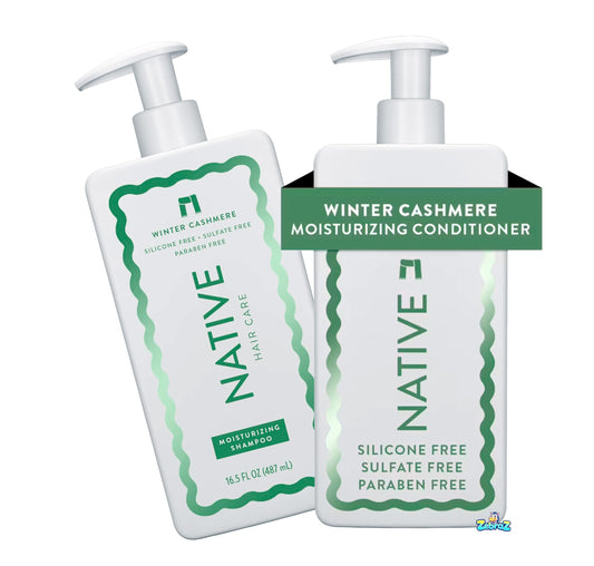 Native Winter Cashmere shampoo bottle with sulfate-free cleansing for daily use
