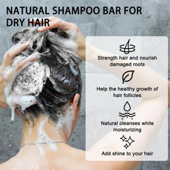 Natouch shampoo bar lather demonstrates rich foam for scalp cleansing.
