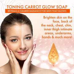 Natrulo carrot soap face spots close-up for even tone