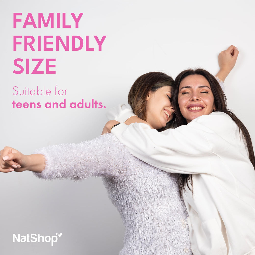 NatShop 8.8oz family size bottle fits into daily routines for teens and adults.