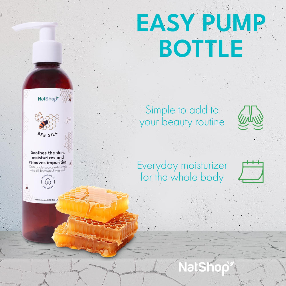 NatShop Easy Pump Dispensing bottle for hygienic, mess-free application.