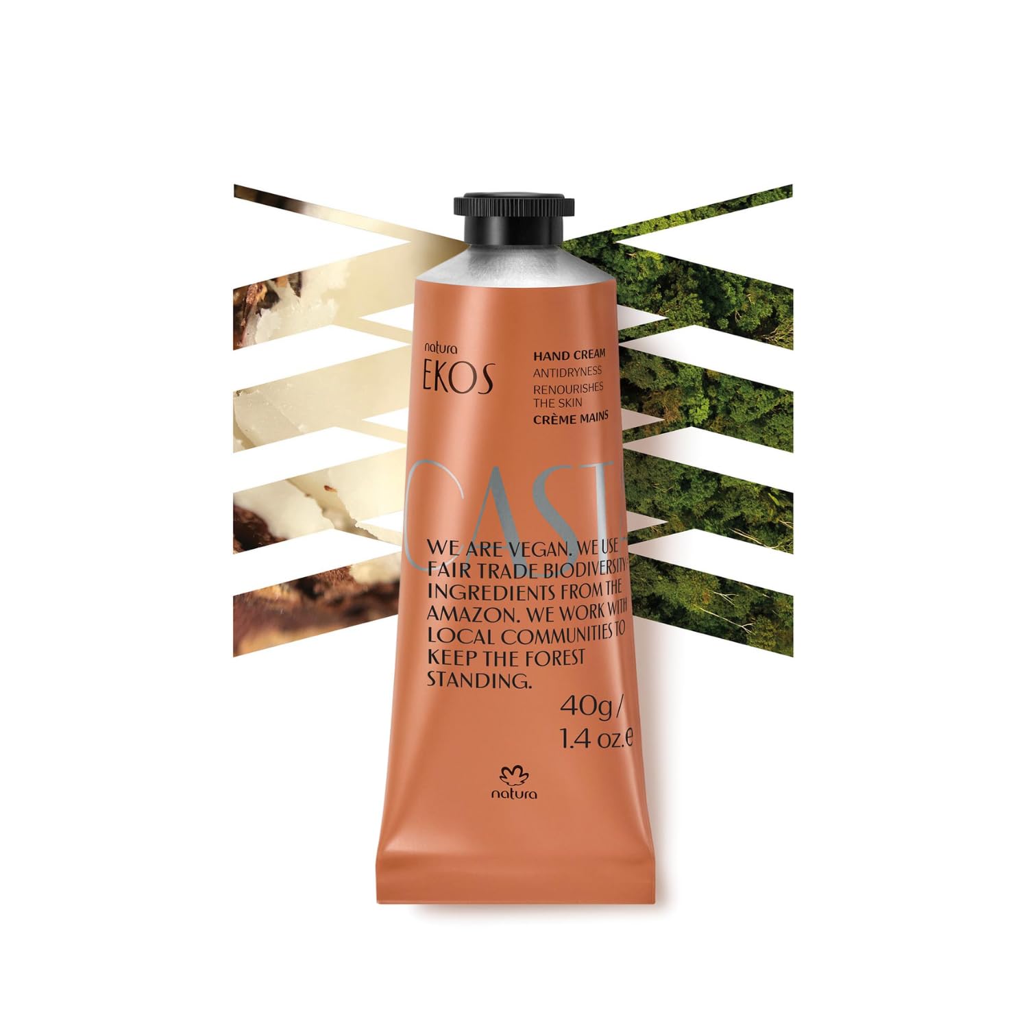 Natura Castanha Hand Cream travel tube for on-the-go hydration