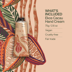 Rich cocoa butter texture from Natura Ekos Cacau ready to soften rough skin