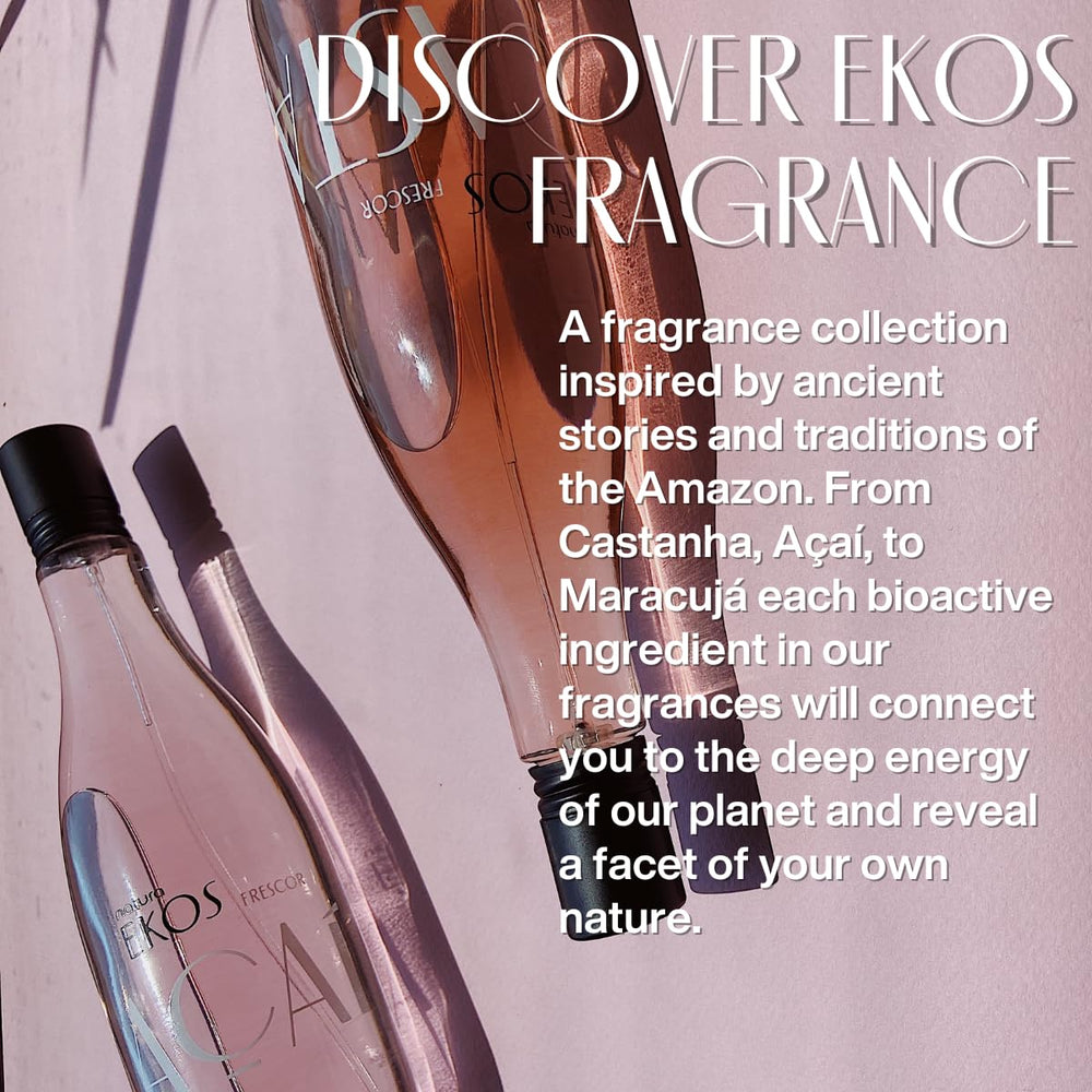 Natura Ekos Maracujá droplets on skin indicate a lightweight, refreshing feel