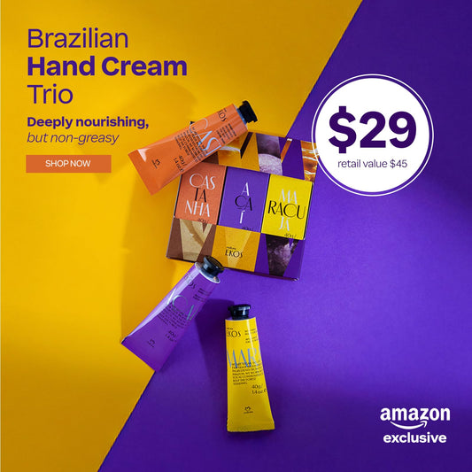 Natura passion fruit hand cream trio with tropical scent and hydration
