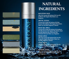 Natural American Men Bar Soap wrapped packaging conveys premium masculine fragrance