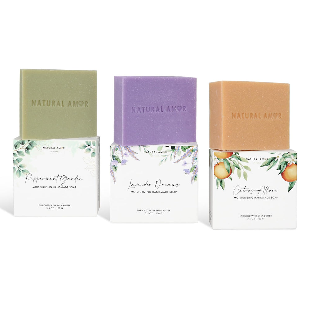 Natural Amor Lavender soap bar with calming aroma for daily cleansing and hydration