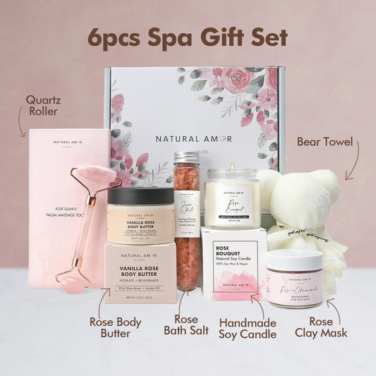 Natural Amor Rose Bath Salt for relaxing spa-like soaks at home.