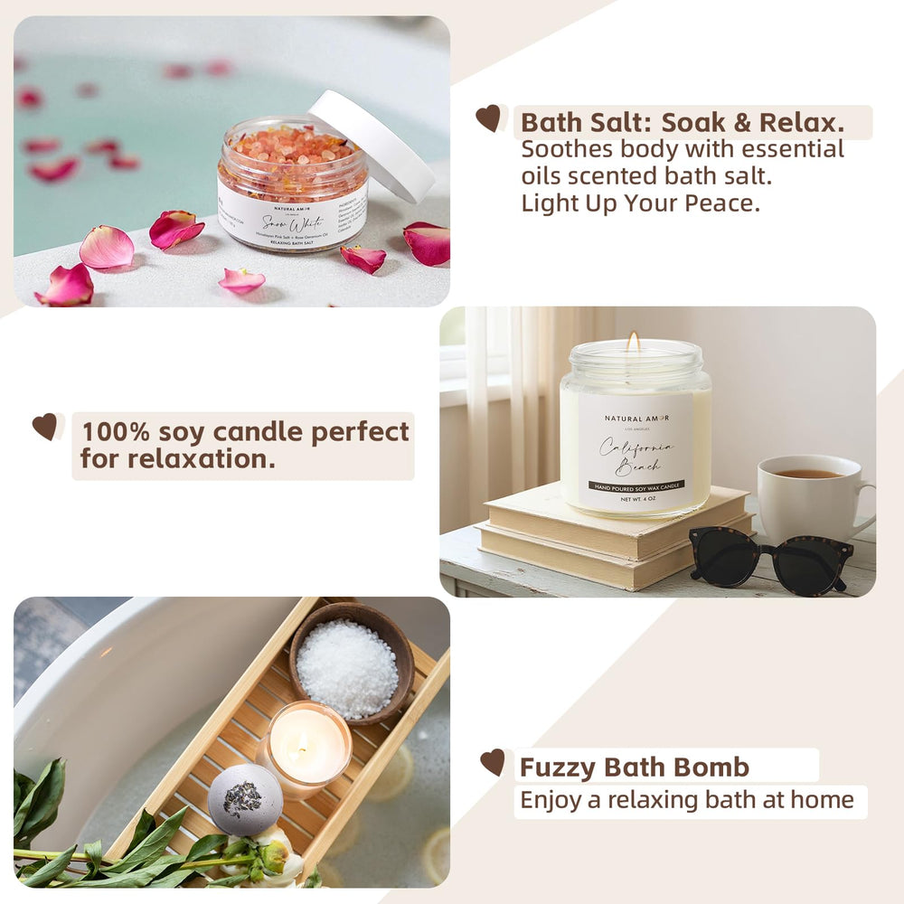 Natural Amor Los Angeles bath bomb for spa-like fizz