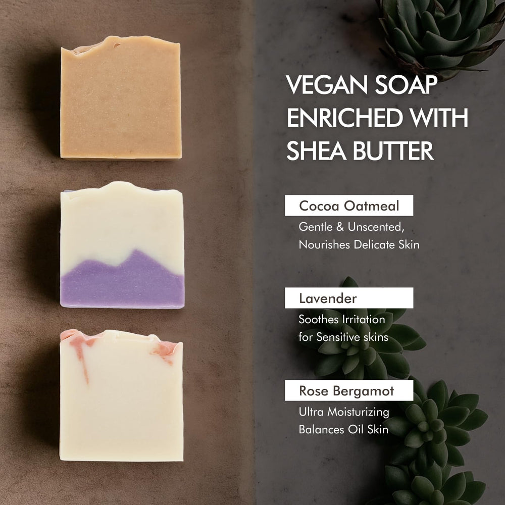 Natural Amor Los Angeles Unscented Oatmeal soap bar for sensitive skin relief.