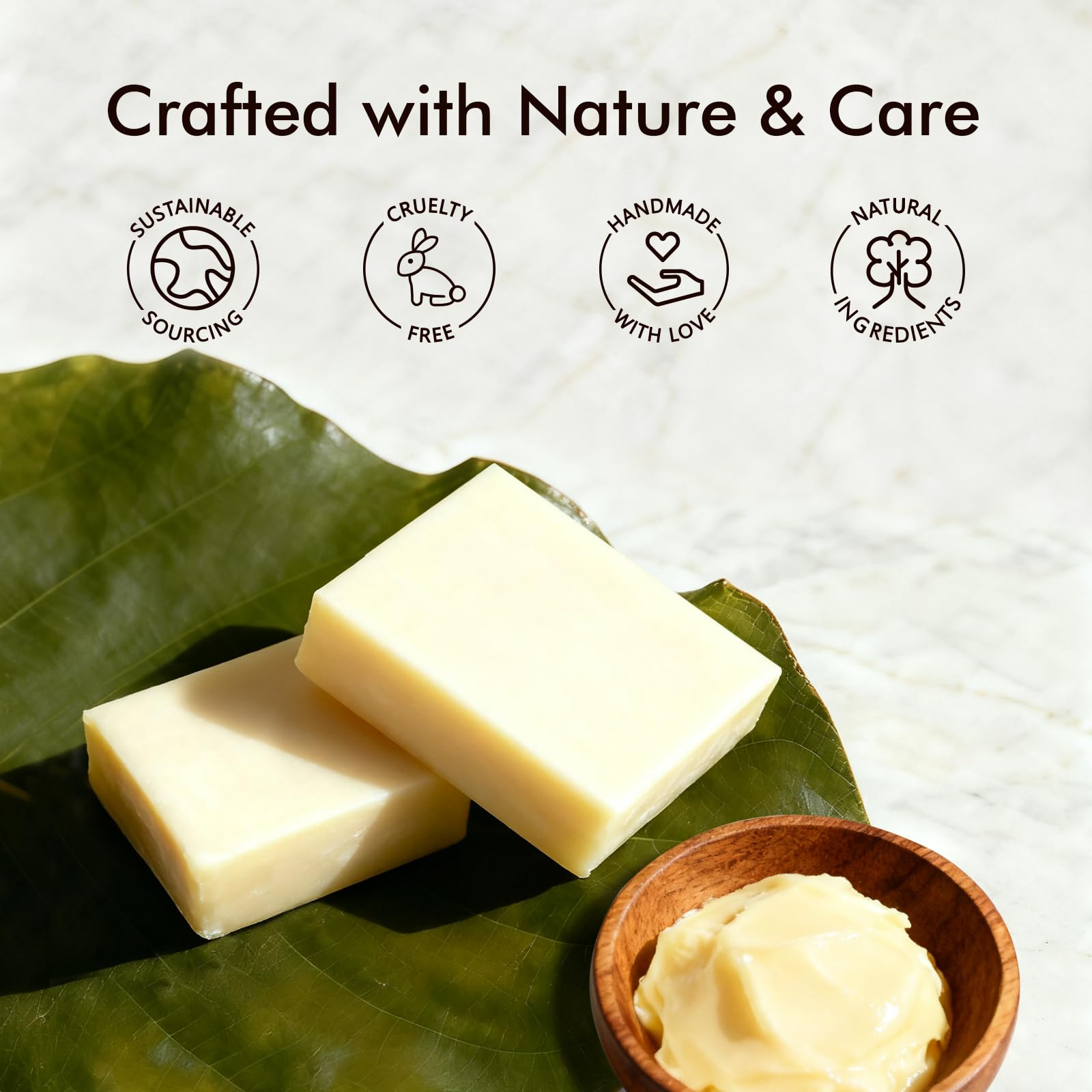 Natural Amor Los Angeles unscented tallow soap bar 2-pack cut showing creamy interior.