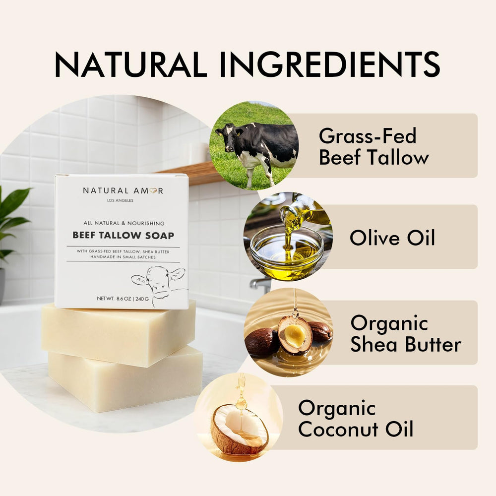 Natural Amor Los Angeles fragrance-free soap supports sensitive skin daily use.