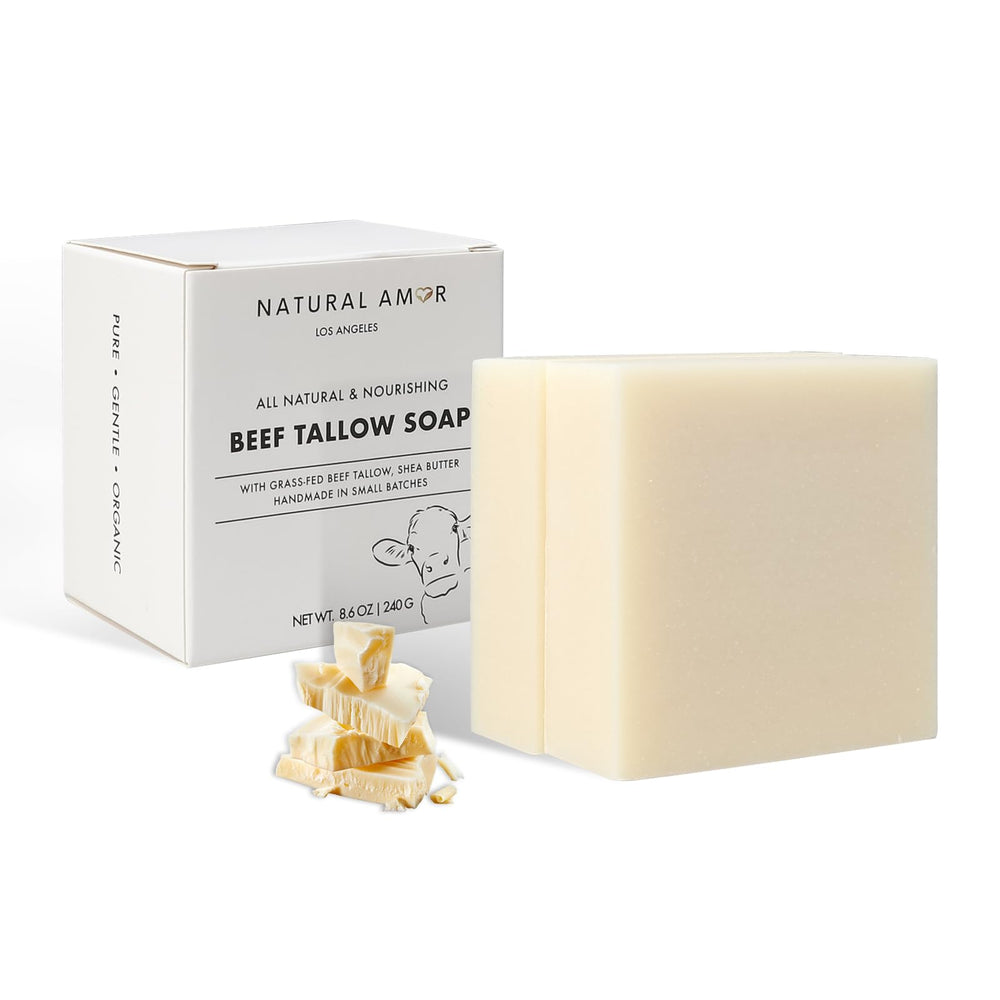 Natural Amor Los Angeles two-pack soap offers gentle cleanse and hydration.