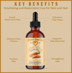 Natural Born Oils Carrot Seed Oil improves skin tone and texture.