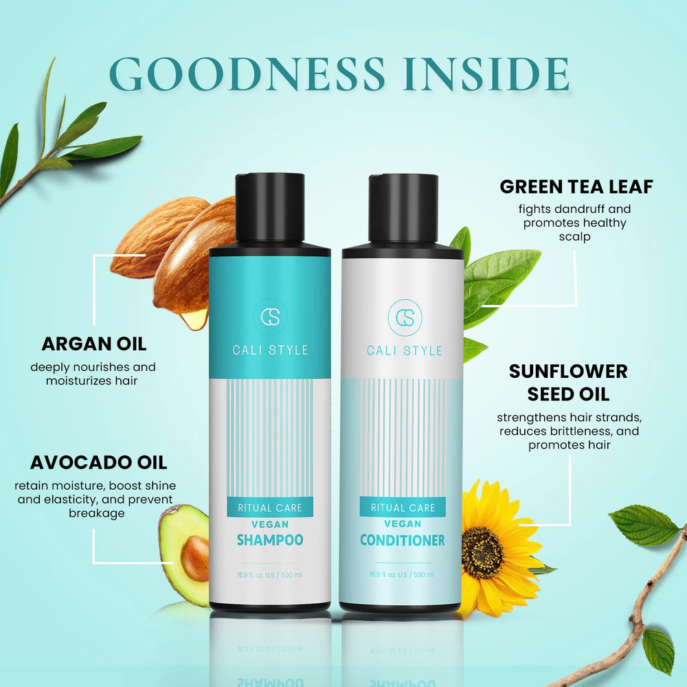 Natural Cosmetic Labs Cali Style Conditioner tube locks in moisture for smooth hair.