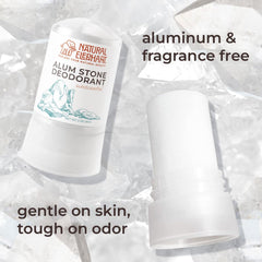 Close-up of Natural Elephant mineral crystal showing gentle, breathable odor control.