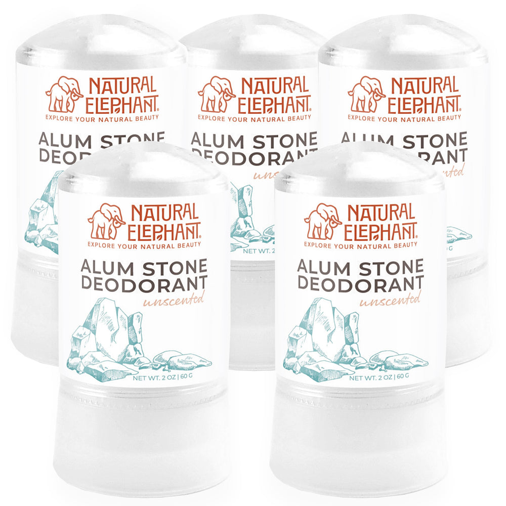 Natural Elephant alum stone deodorant packaging ready for use with natural protection.
