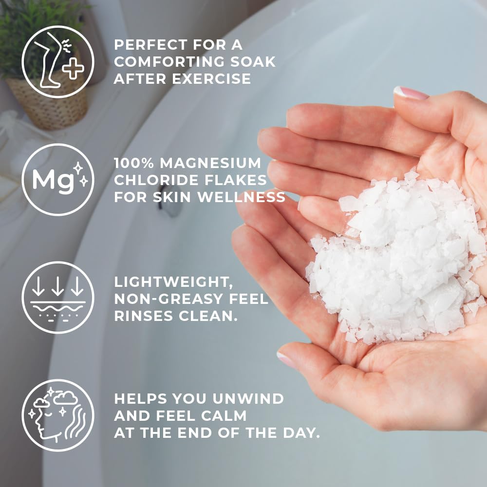 Natural Elephant pure magnesium chloride flakes for fragrance-free immersion.
