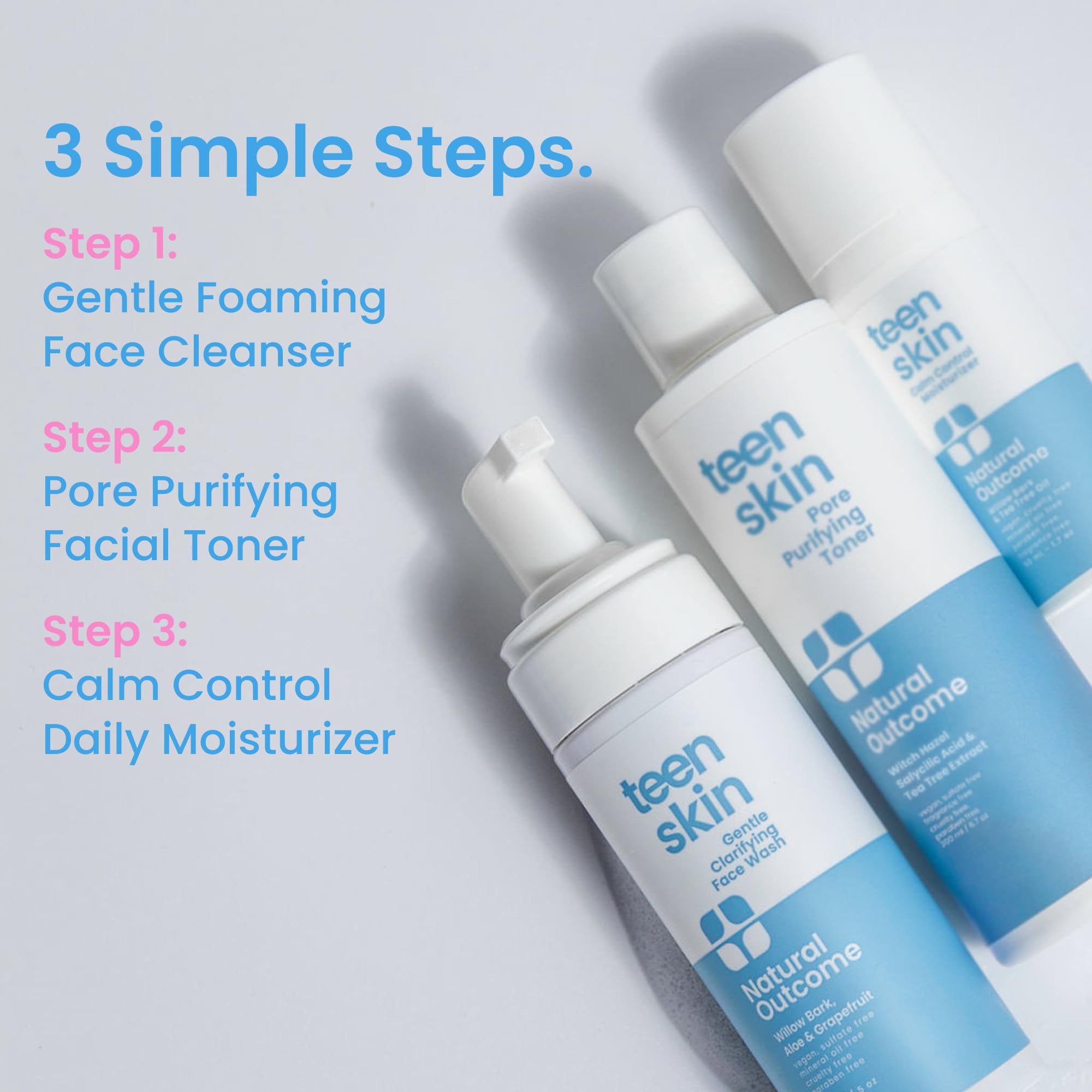 Natural Outcome easy application on a wet face for quick cleansing.