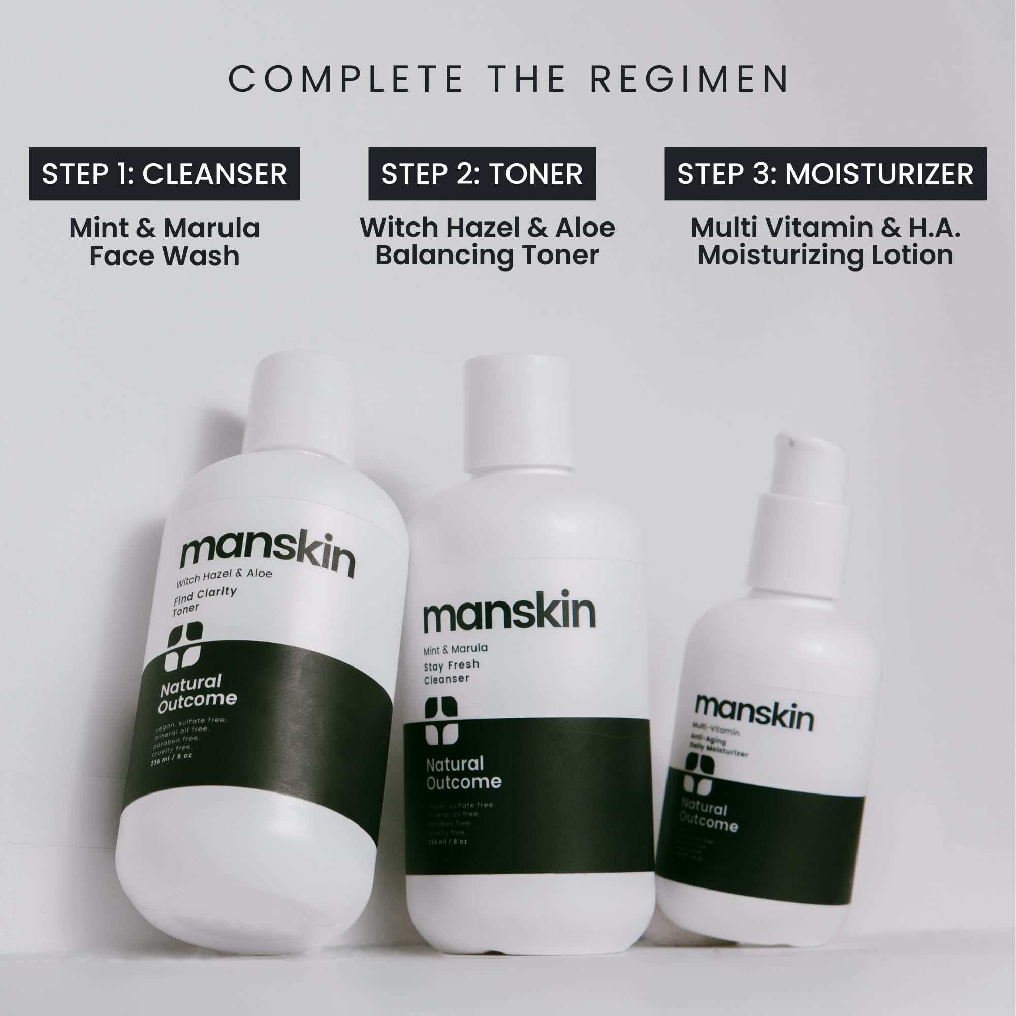 Natural Outcome moisturizer massaged into skin demonstrating quick absorption