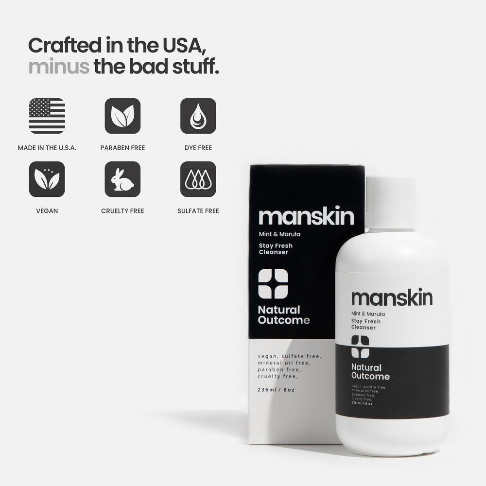 Natural Outcome vegan and cruelty-free symbol for ethical skincare.