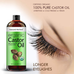 Eye-area usage shot for brow and lash conditioning with Natural Riches oil