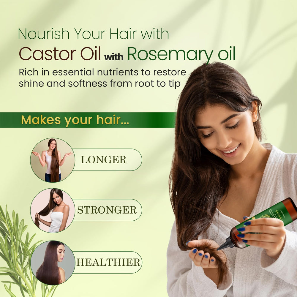 Natural Riches Castor Oil Rosemary hot oil treatment in use