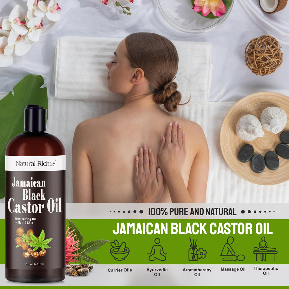 Natural Riches oil on lashes, supporting conditioning and fullness.