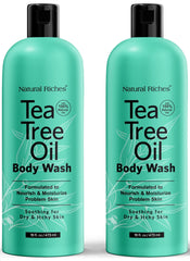 Natural Riches Tea Tree Body Wash bottle — hydrating and soothing skin