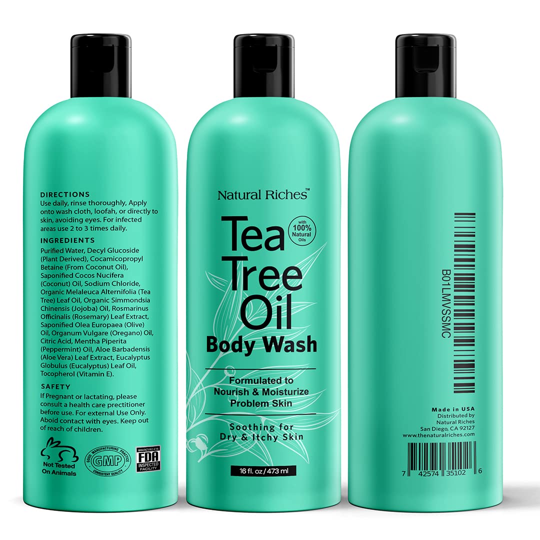 Soft skin after using Natural Riches Tea Tree Body Wash