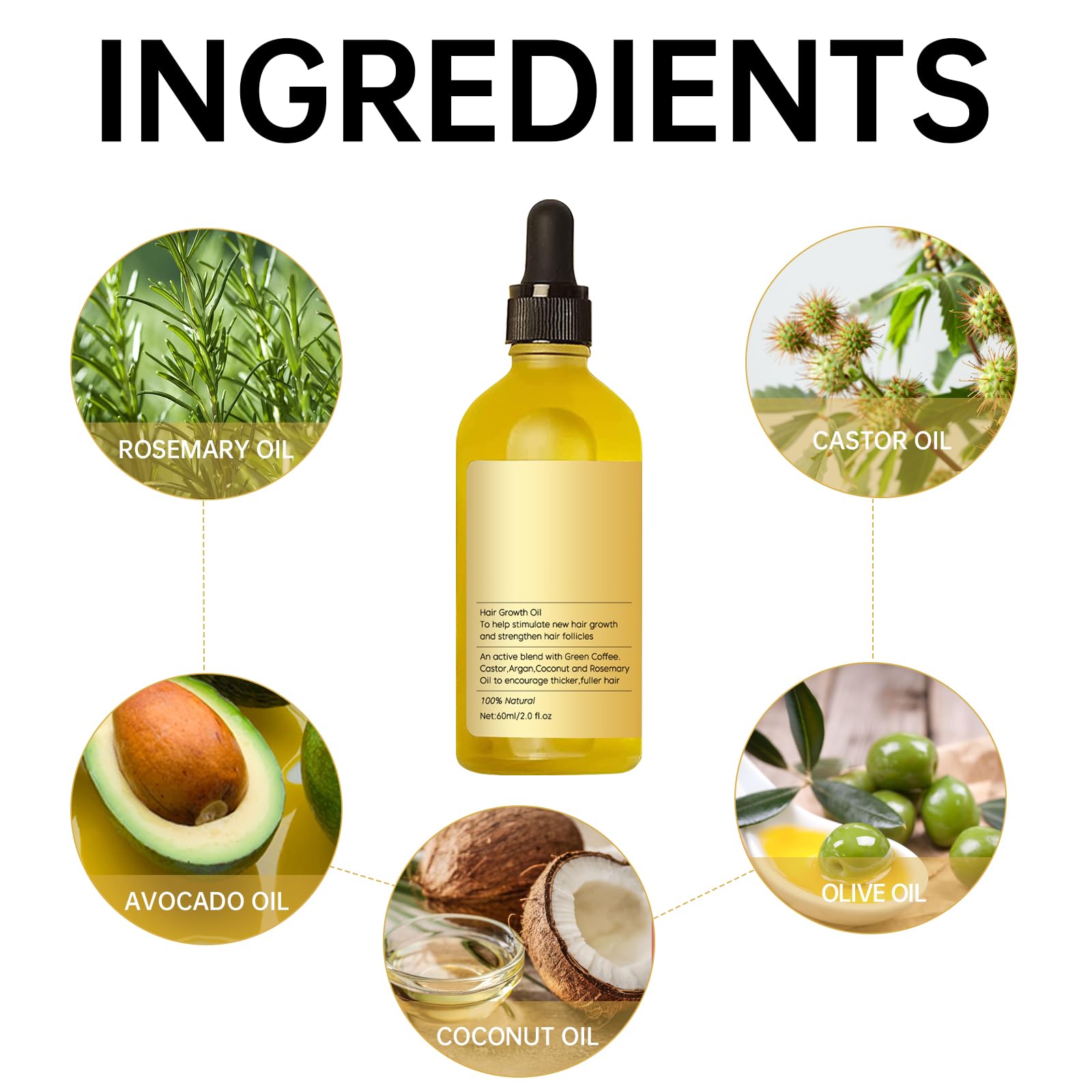 Cruelty-free packaging of Natural Rosemary Hair Growth Oil