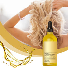 Natural Rosemary Hair Growth Oil ingredients and packaging close-up