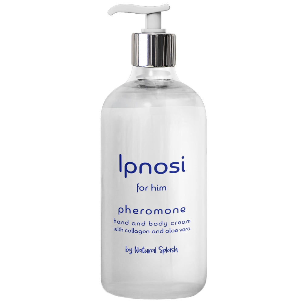 Natural Splash Ipnosi bottle pour demonstrates easy, fast-absorption application.