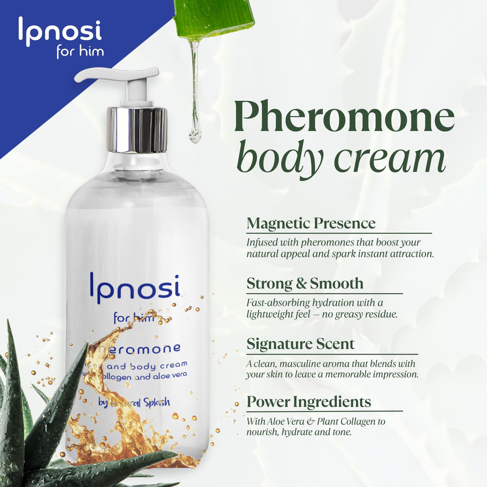 Natural Splash Ipnosi cream texture highlights non-greasy, quick hydration for skin.