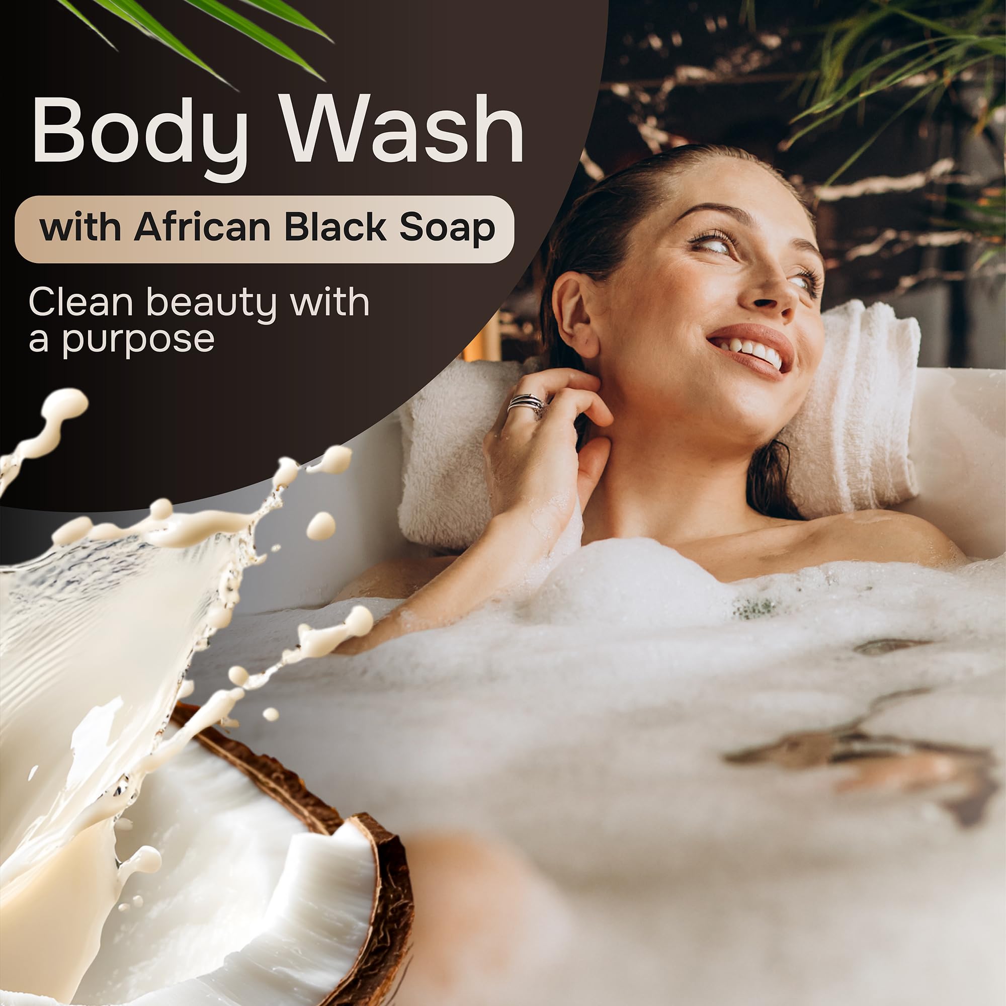 Natural Wunderz African Black Soap Body Wash ideal for sensitive skin care
