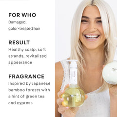 NatureLab.TOKYO Perfect Repair Shampoo roots close-up suggests strengthened base