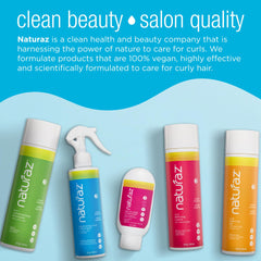 Naturaz Detangler Spray used by kids and adults for easy styling.