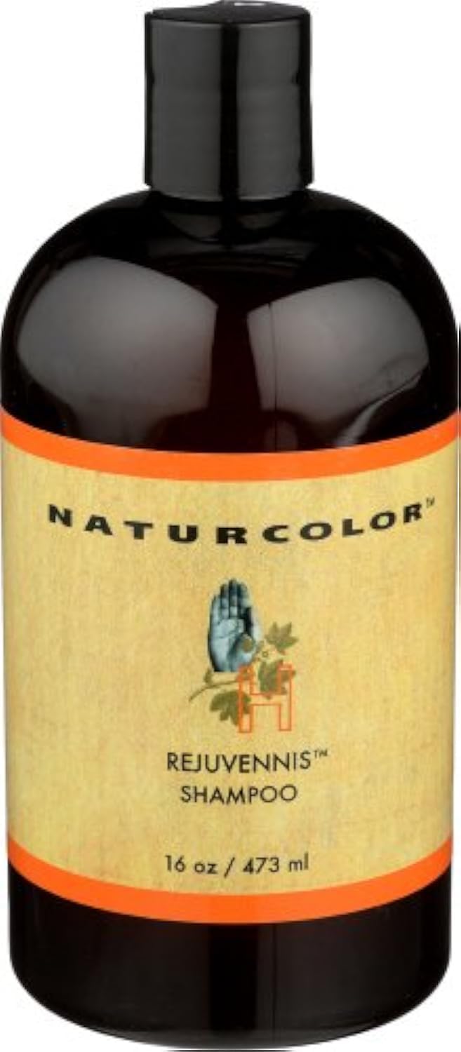 Naturcolor Rejuvennis Shampoo bottle shown, provides gentle cleansing for hair and scalp.